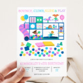 ソフトジャ遊ングジム誕生日パーティーの招待状 招待状