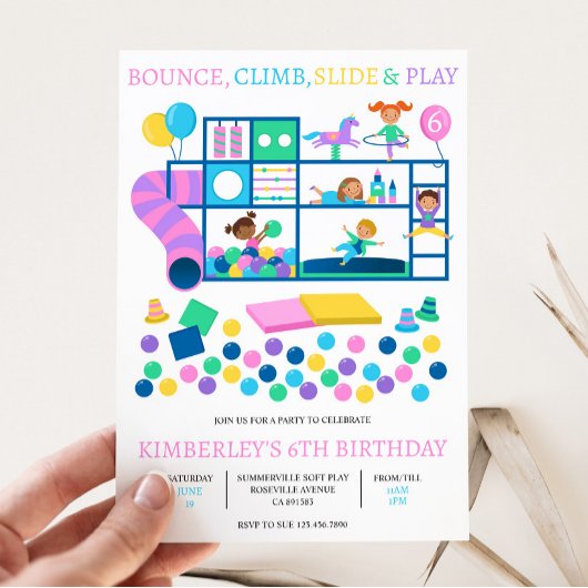 ソフトジャ遊ングジム誕生日パーティーの招待状 招待状