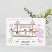 ソフトジャ遊ングジム誕生日パーティーの招待状 招待状 (スタンド正面)