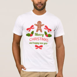 ソフトジンジャーブレッドファミリークリスマスシャツUSA Tシャツ