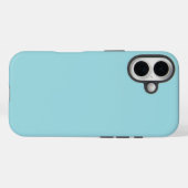 ソフトスカイブルー無地のカラー Case-Mate iPhoneケース (裏面 (横))