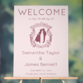 ソフトスクリプトでミュートされた埃っぽいバラへようこそ アクリルサイン (ニュートラル)