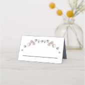 ソフトスコティッシュヘザー – 結婚のハート プレイスカード (裏面)