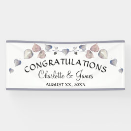 ソフトスコティッシュヘザー – 結婚のハート 横断幕