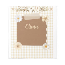 ソフトスタンプエレガントとバラアクセントのプランナー- C ノートパッド