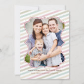 ソフトストライプホリデーフォトカード シーズンカード (正面)