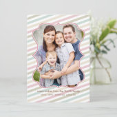 ソフトストライプホリデーフォトカード シーズンカード (スタンド正面)