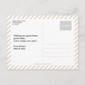 ソフトストライプホリデーフォトポストカード シーズンポストカード (裏面)