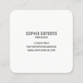 ソフトスポット – イニシャル – ピンク色の黄色 スクエア名刺 (裏面)