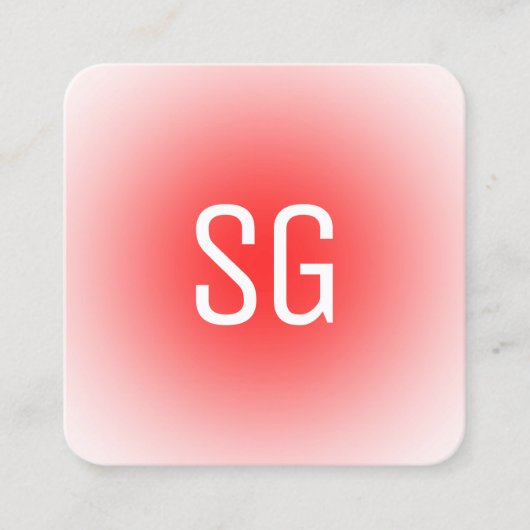 ソフトスポット – イニシャル- Red Square名刺 スクエア名刺 (正面)