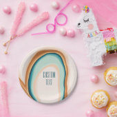 ソフトスワールアートカスタムデザイン紙プレート ペーパープレート (パーティー)