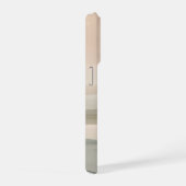 ソフトセイジの丘の抽象的な風景 ミニマルでニュートラルなデザイン iPhoneケース (右側面)