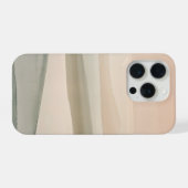 ソフトセイジの丘の抽象的な風景 ミニマルでニュートラルなデザイン iPhoneケース (裏面横)