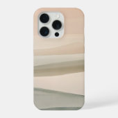 ソフトセイジの丘の抽象的な風景 ミニマルでニュートラルなデザイン iPhoneケース (裏面)