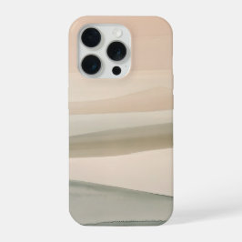 ソフトセイジの丘の抽象的な風景 ミニマルでニュートラルなデザイン iPhone 15 PROケース