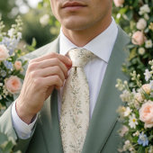 ソフトセイジの植物園の結婚式 ネクタイ