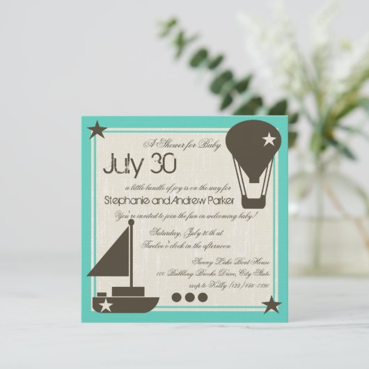 ソフトセイルズベビーシャワー 招待状 (スタンド正面)