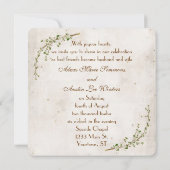 ソフトセピアのウェディングデイジー 招待状 (裏面)