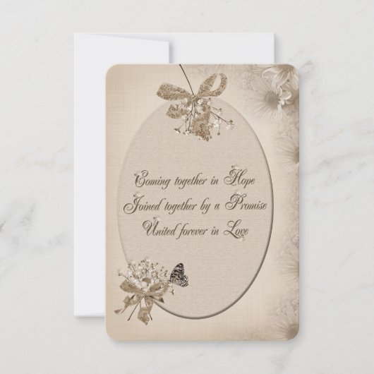 ソフトセピアデイジー結婚式招待状 招待状 (正面)