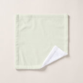 ソフトセージイニシャルとネームパーソナライズされたバス バスタオルセット (ウォッシュタオル)