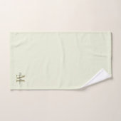 ソフトセージイニシャルとネームパーソナライズされたバス バスタオルセット (ハンドタオル)