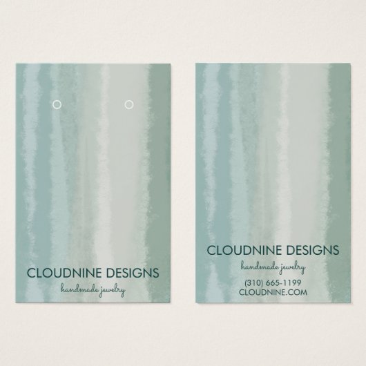 ソフトセージイヤリングネックレスジュエリーディスプレイカード (正面&裏面)