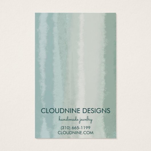 ソフトセージイヤリングネックレスジュエリーディスプレイカード (裏面)