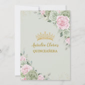 ソフトセージグリーンピンクフローラ金ゴールドキンセアニラ 招待状 (裏面)