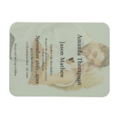 ソフトセージ緑フェルムスタイル結婚式招待状 マグネット (横)