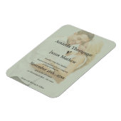 ソフトセージ緑フェルムスタイル結婚式招待状 マグネット (左側)