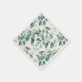 ソフトセージ緑ユーカリ水カラースタイル紙 スタンダードカクテルナプキン (角)