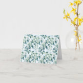 ソフトセージ緑ユーカリ水カラースタイル カード (黄色い花)