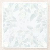 ソフトセージ緑ユーカリ水カラースタイル ガラスコースター (裏面)