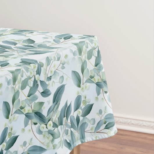 ソフトセージ緑ユーカリ水カラースタイル テーブルクロス (インサイチュ)