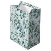 ソフトセージ緑ユーカリ水カラースタイル ミディアムペーパーバッグ (正面アングル)