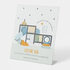 ソフトセ遊ンタージャングルジム誕生日カスタムパーティー 台座サイン