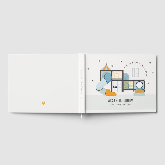 ソフトセ遊ンター屋内ジャングルジム子供の誕生日 ゲストブック (全面)