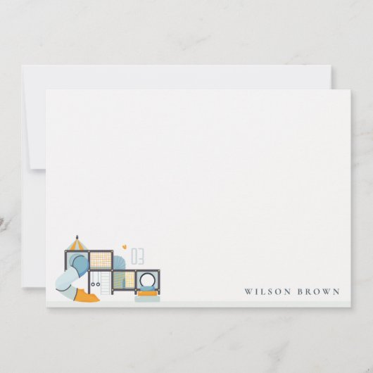 ソフトセ遊ンター屋内ジャングルジム子供の誕生日 ノートカード (正面)