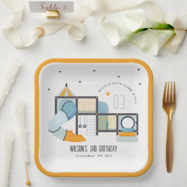 ソフトセ遊ンター屋内ジャングルジム子供の誕生日 ペーパープレート