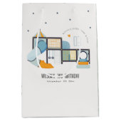 ソフトセ遊ンター屋内ジャングルジム子供の誕生日 ミディアムペーパーバッグ (正面)