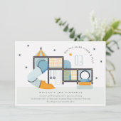 ソフトセ遊ンター屋内ジャングルジム子供の誕生日 招待状 (スタンド正面)