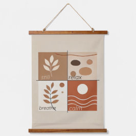 ソフトゼンリトリートウッドトップウォールタペストリー 吊り下げ型タペストリー