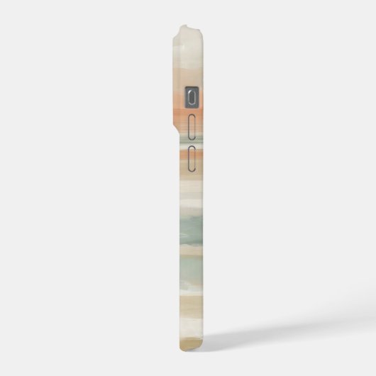 ソフトタイドホライズン - 抽象的な海岸のパステルカラー iPhoneケース (左側面)