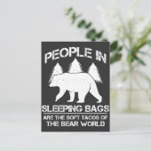 ソフトタコスオブザベアーキャンピング自然キャンパー ポストカード (スタンド正面)