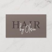 ソフトタッチマットニュートラルQRコードヘアスタイリスト 名刺 (正面)