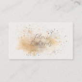ソフトタンとグレーの水の色のスプラッタ 名刺 (正面)