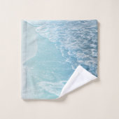 ソフトターコイズ海ドリームウェーブ#2 #water #decor  バスタオルセット (ウォッシュタオル)