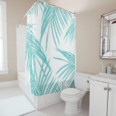 ソフトターコイズ葉スドリーム#1 #tropical #decor シャワーカーテン (インサイチュ)