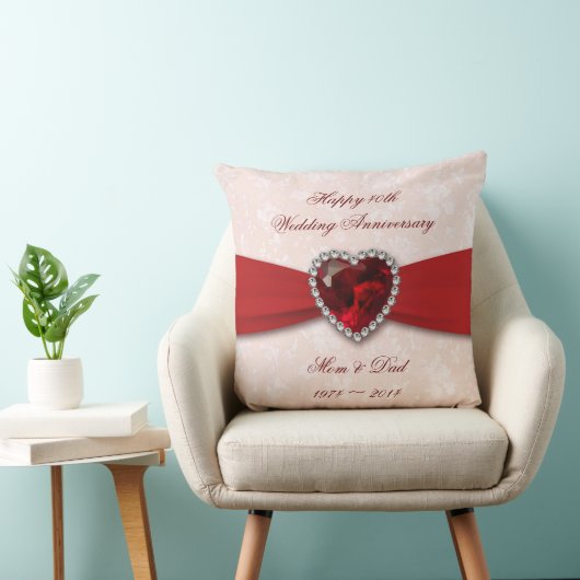 ソフトダマスク40周年結婚装飾用クッション クッション (椅子)