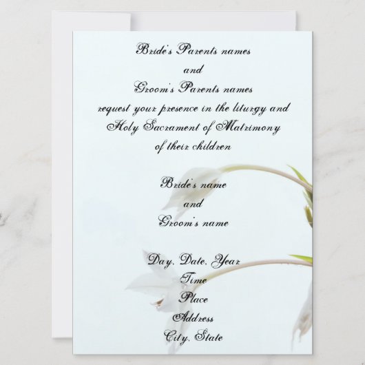 「ソフトチューリップ」ウェディング・インビテーション 招待状 (正面)